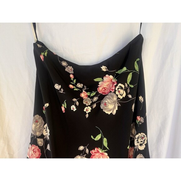 Lauren Ralph Lauren 12P 100% Silk Floral Skirt Hi-Low Layered Hem Quiet Luxury - Picture 6 of 7